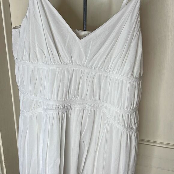 Trina Turk GEMMA DRESS White Tiered Maxi Sun Dress Size 12 Nwt - Picture 4 of 9